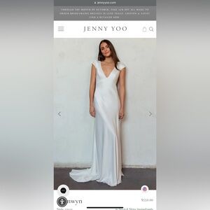 JENNY YOO BRONWYN BRIDAL DRESS IN IVORY SZ 19